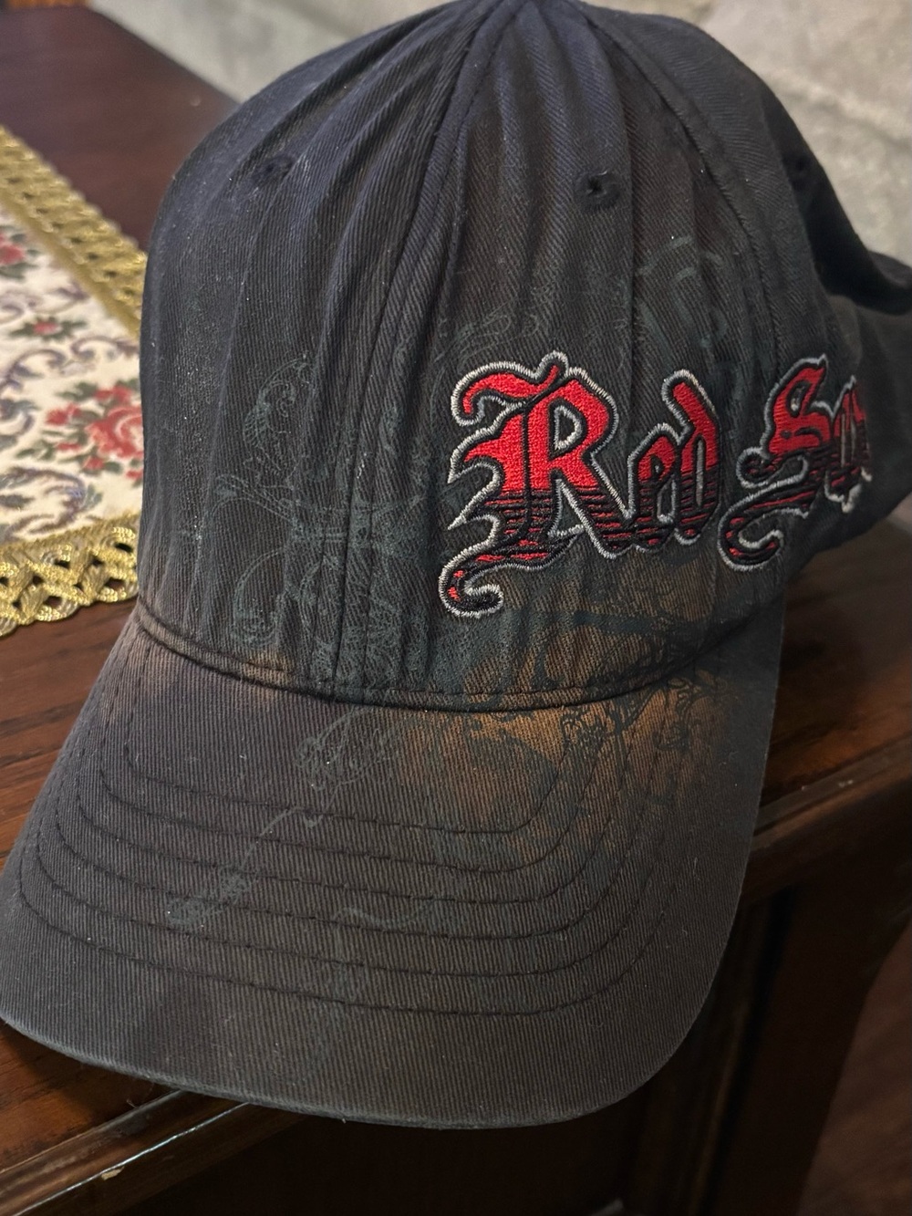47 Brand Boston Red Sox Flexfit Hat L/XL Black Script Logo MLB Baseball Cap
